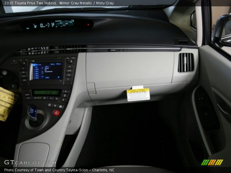 Winter Gray Metallic / Misty Gray 2015 Toyota Prius Two Hybrid