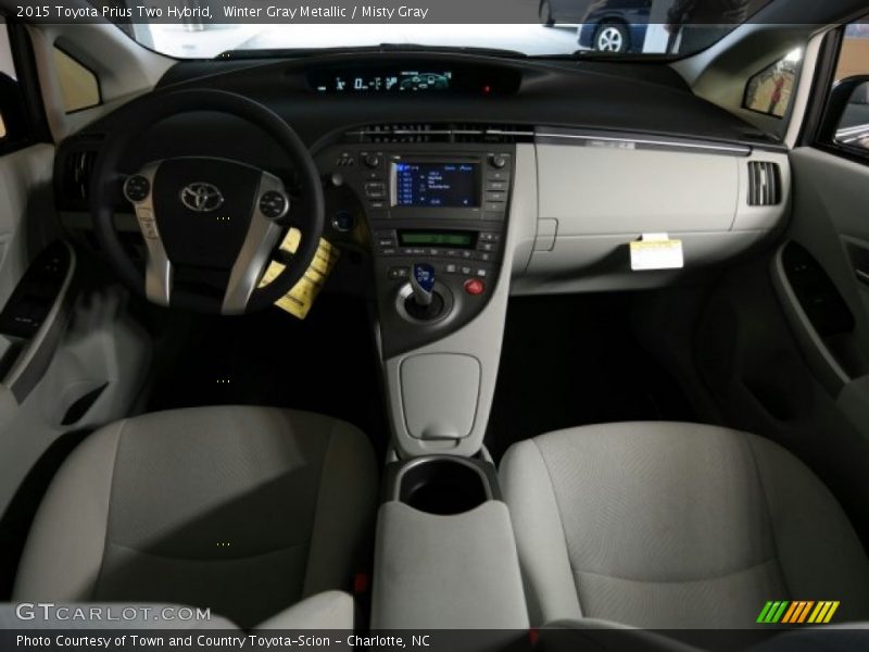 Winter Gray Metallic / Misty Gray 2015 Toyota Prius Two Hybrid