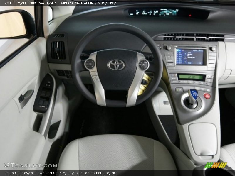 Winter Gray Metallic / Misty Gray 2015 Toyota Prius Two Hybrid