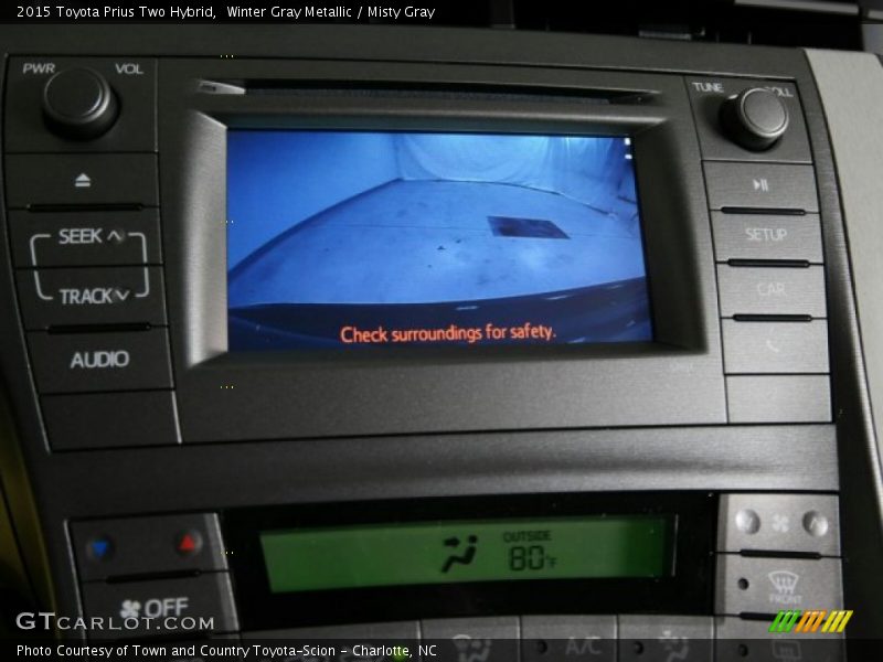Winter Gray Metallic / Misty Gray 2015 Toyota Prius Two Hybrid