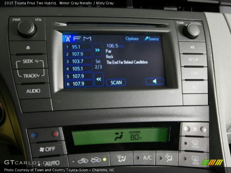 Winter Gray Metallic / Misty Gray 2015 Toyota Prius Two Hybrid