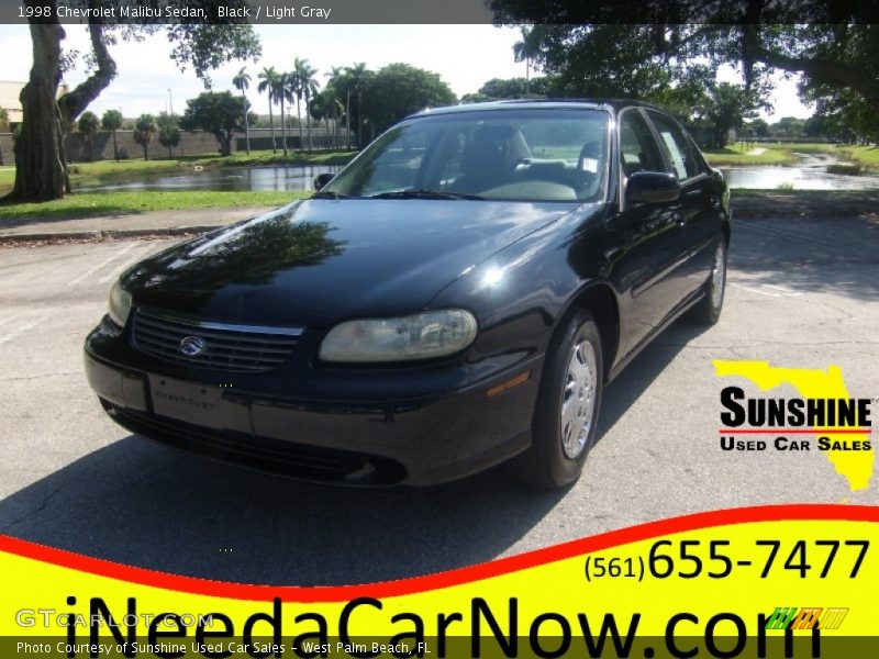 Black / Light Gray 1998 Chevrolet Malibu Sedan
