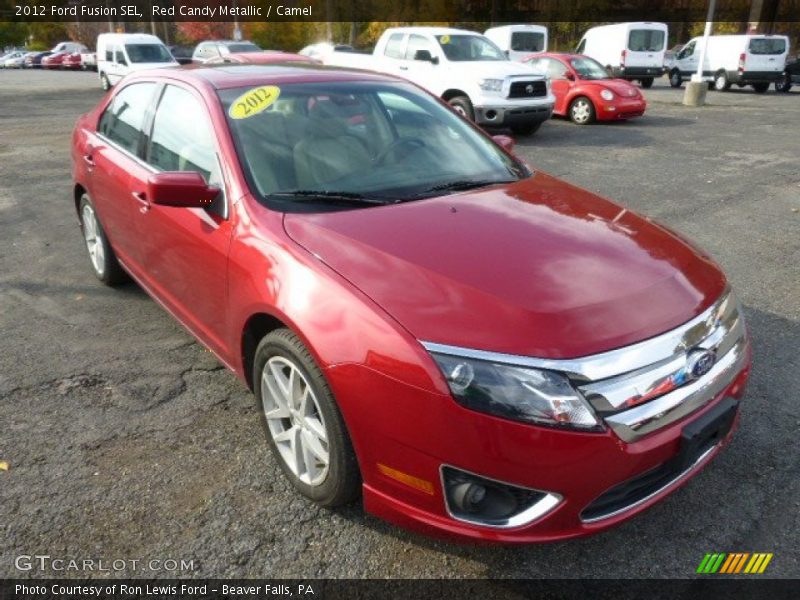 Red Candy Metallic / Camel 2012 Ford Fusion SEL
