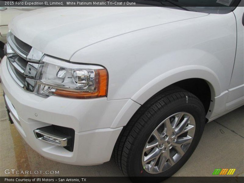 White Platinum Metallic Tri-Coat / Dune 2015 Ford Expedition EL Limited