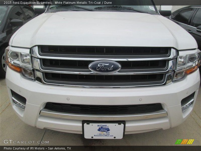 White Platinum Metallic Tri-Coat / Dune 2015 Ford Expedition EL Limited