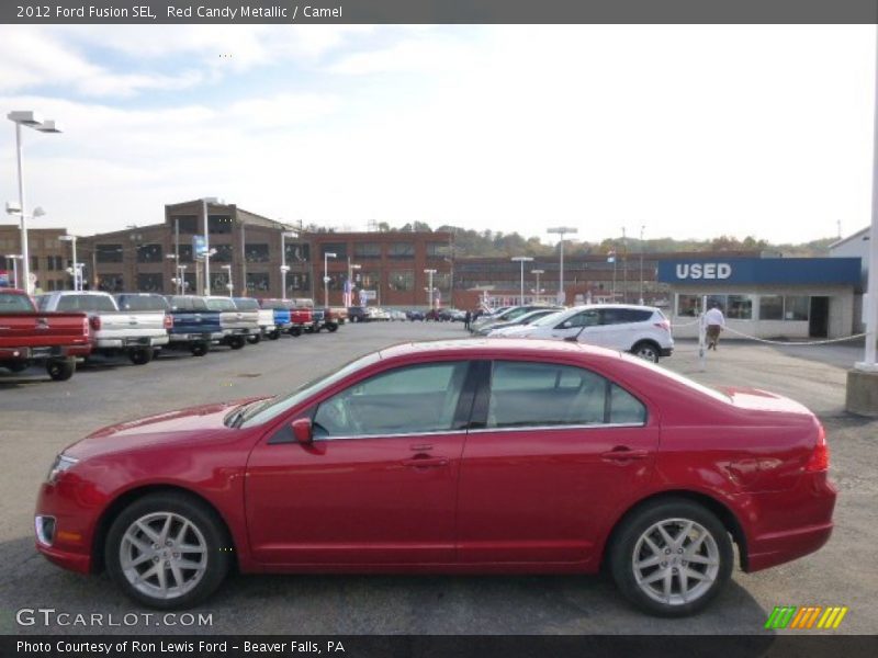 Red Candy Metallic / Camel 2012 Ford Fusion SEL