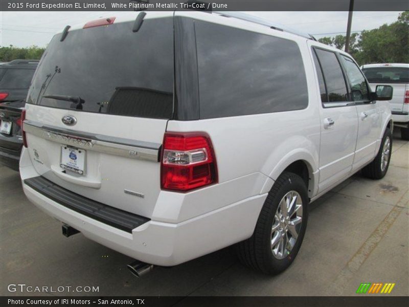 White Platinum Metallic Tri-Coat / Dune 2015 Ford Expedition EL Limited