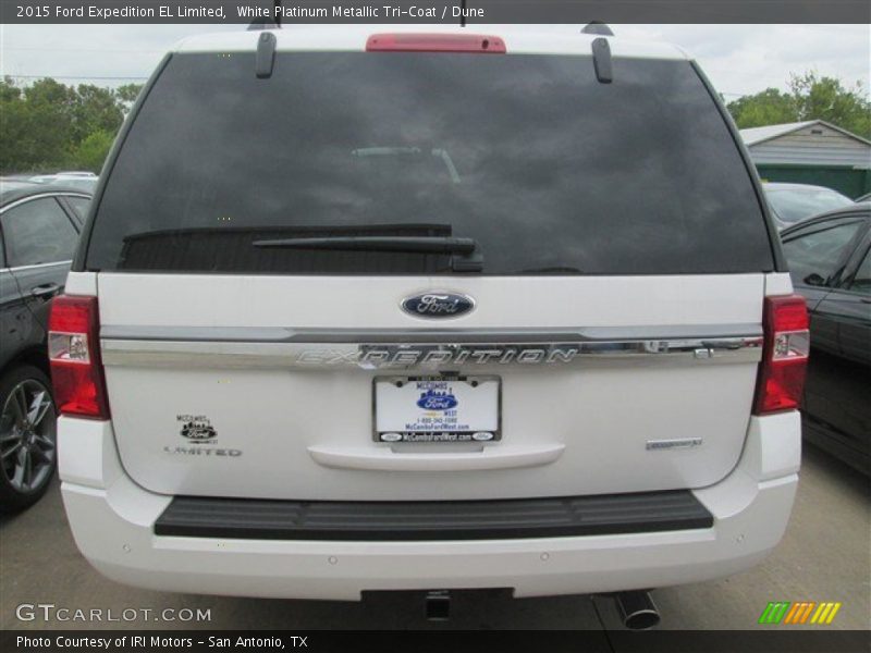 White Platinum Metallic Tri-Coat / Dune 2015 Ford Expedition EL Limited
