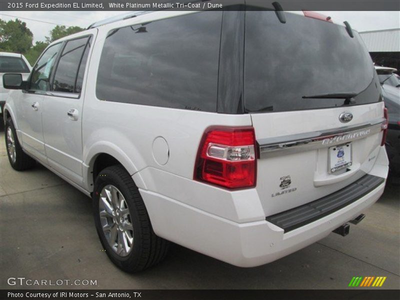 White Platinum Metallic Tri-Coat / Dune 2015 Ford Expedition EL Limited