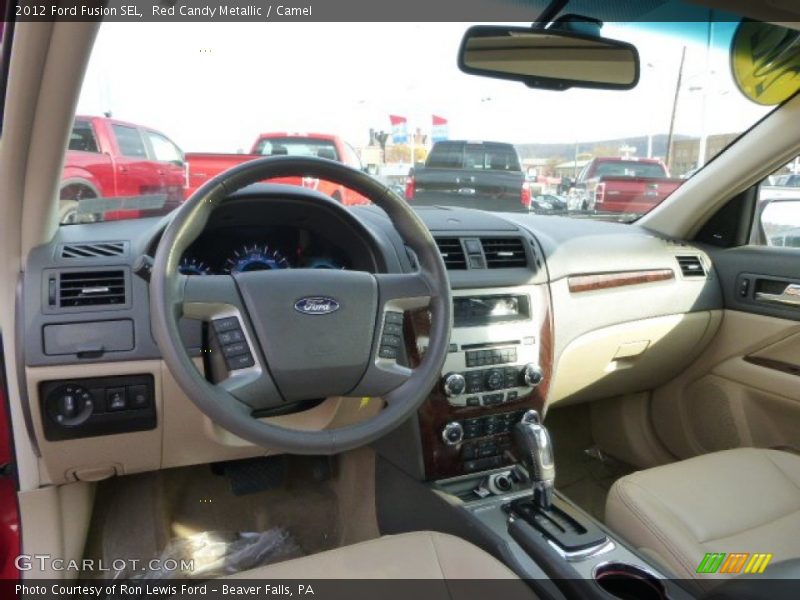 Red Candy Metallic / Camel 2012 Ford Fusion SEL