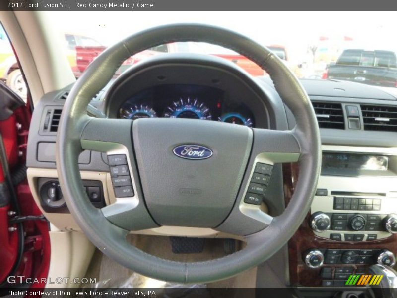 Red Candy Metallic / Camel 2012 Ford Fusion SEL