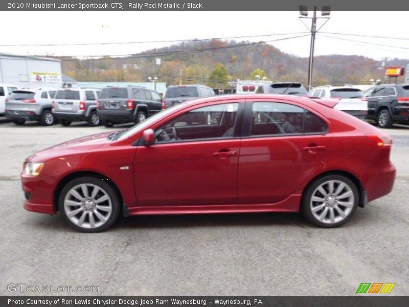 Rally Red Metallic / Black 2010 Mitsubishi Lancer Sportback GTS