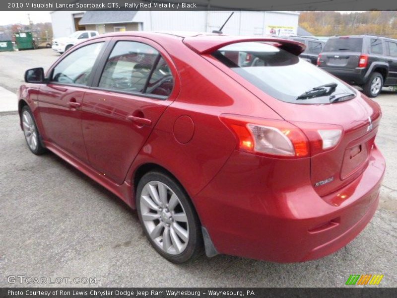 Rally Red Metallic / Black 2010 Mitsubishi Lancer Sportback GTS