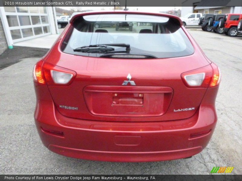 Rally Red Metallic / Black 2010 Mitsubishi Lancer Sportback GTS