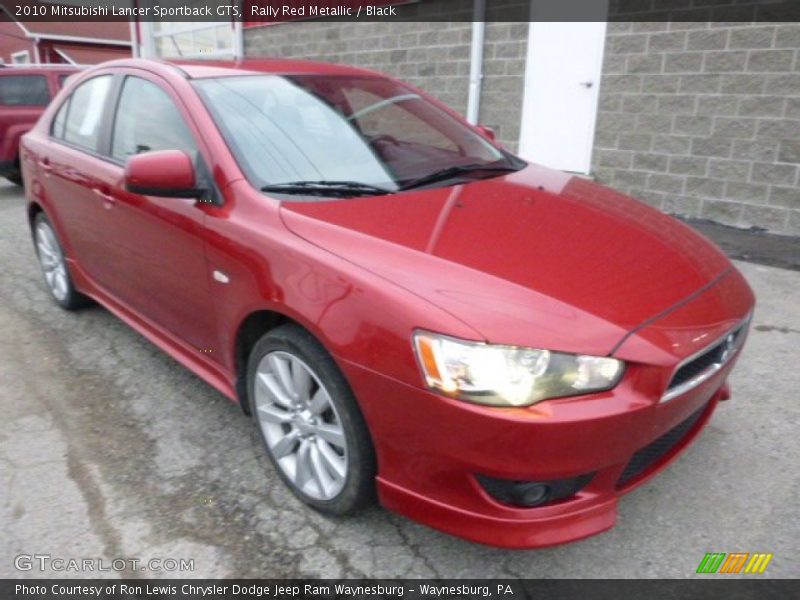Rally Red Metallic / Black 2010 Mitsubishi Lancer Sportback GTS
