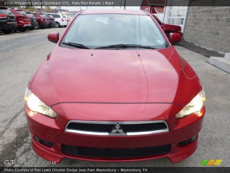Rally Red Metallic / Black 2010 Mitsubishi Lancer Sportback GTS