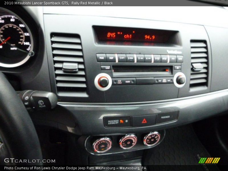 Rally Red Metallic / Black 2010 Mitsubishi Lancer Sportback GTS