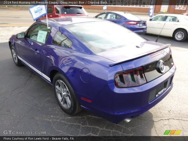 Deep Impact Blue / Charcoal Black 2014 Ford Mustang V6 Premium Coupe