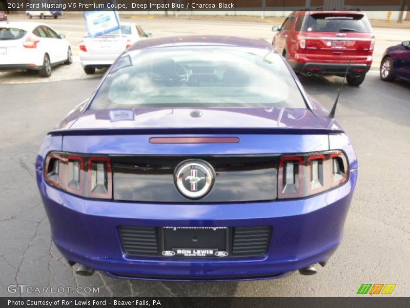 Deep Impact Blue / Charcoal Black 2014 Ford Mustang V6 Premium Coupe