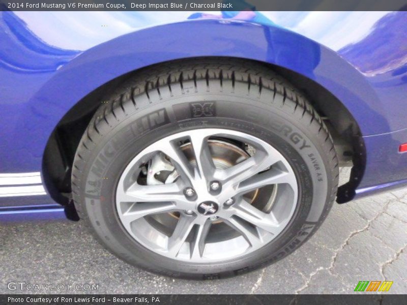 Deep Impact Blue / Charcoal Black 2014 Ford Mustang V6 Premium Coupe
