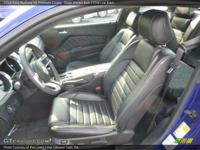 Deep Impact Blue / Charcoal Black 2014 Ford Mustang V6 Premium Coupe
