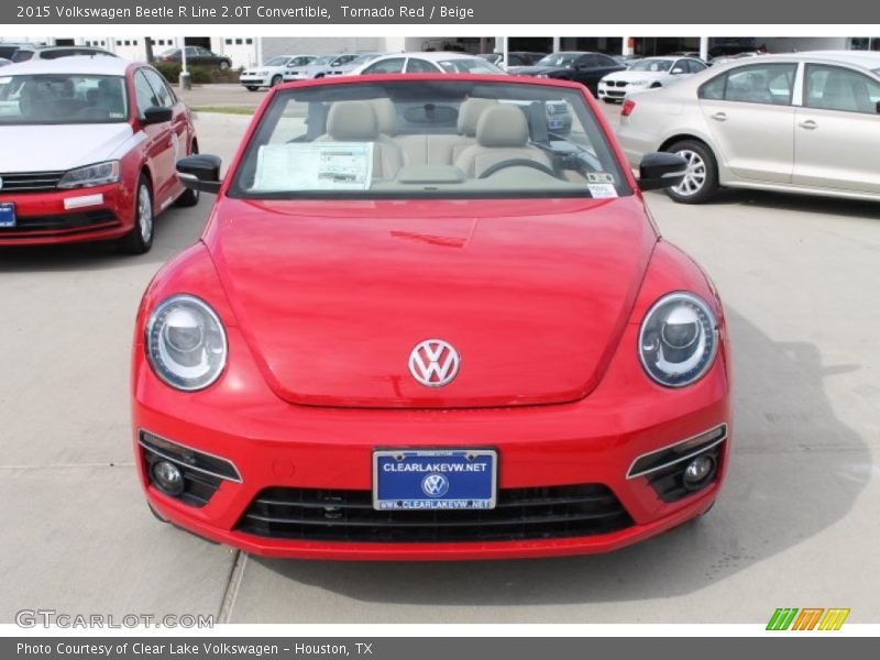 Tornado Red / Beige 2015 Volkswagen Beetle R Line 2.0T Convertible