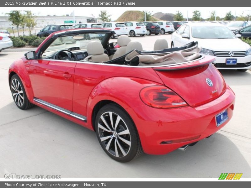 Tornado Red / Beige 2015 Volkswagen Beetle R Line 2.0T Convertible