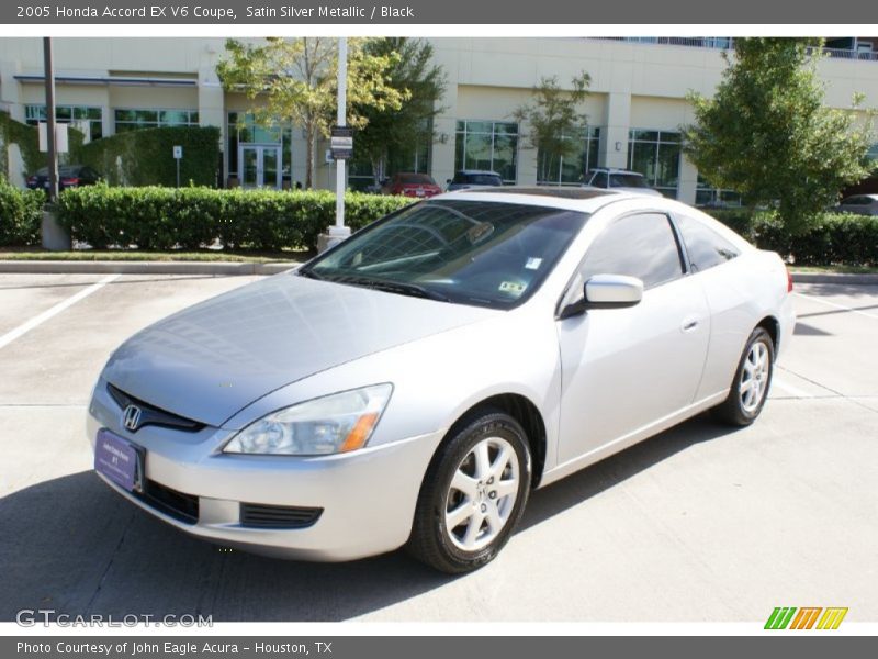 Satin Silver Metallic / Black 2005 Honda Accord EX V6 Coupe