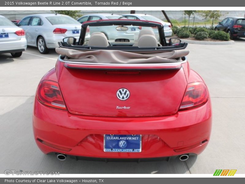 Tornado Red / Beige 2015 Volkswagen Beetle R Line 2.0T Convertible