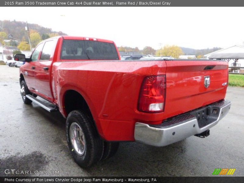 Flame Red / Black/Diesel Gray 2015 Ram 3500 Tradesman Crew Cab 4x4 Dual Rear Wheel