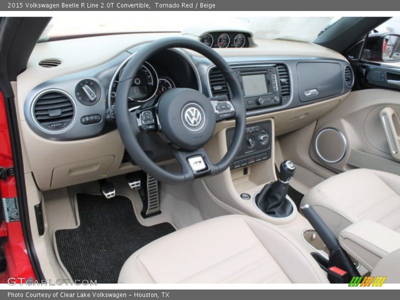 Beige Interior - 2015 Beetle R Line 2.0T Convertible 