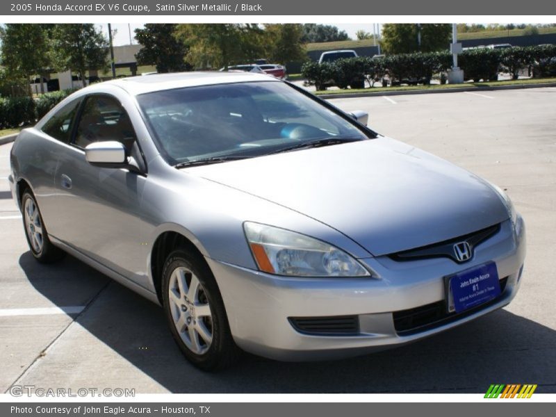Satin Silver Metallic / Black 2005 Honda Accord EX V6 Coupe
