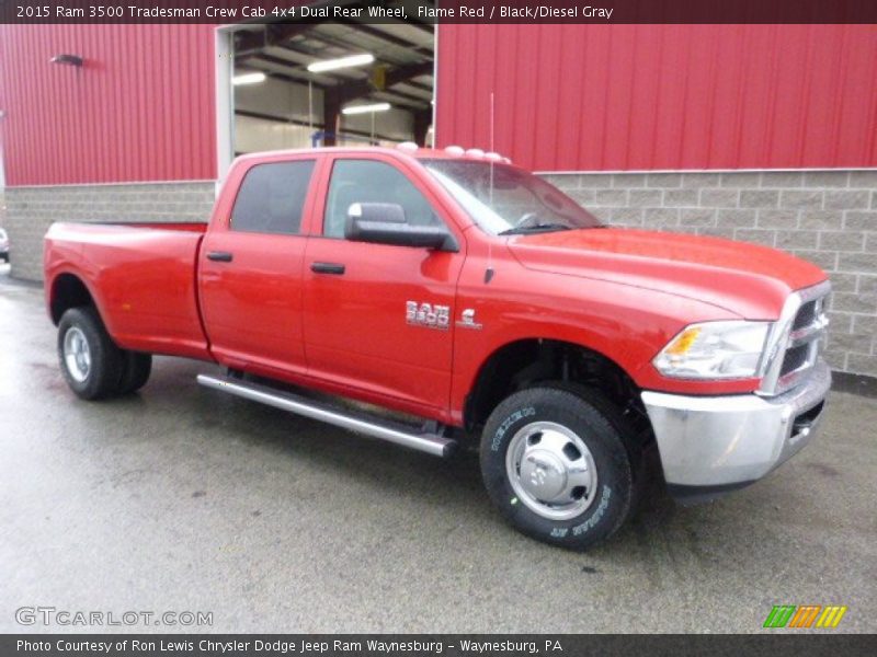 Flame Red / Black/Diesel Gray 2015 Ram 3500 Tradesman Crew Cab 4x4 Dual Rear Wheel