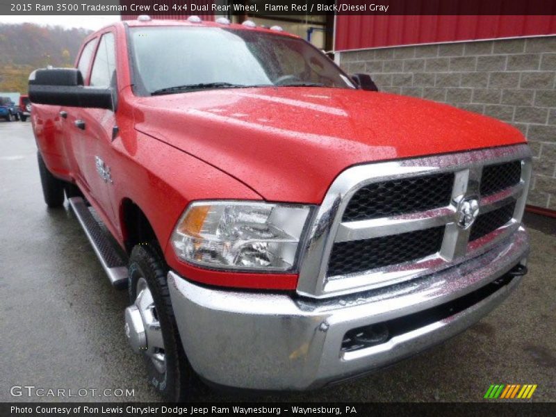 Flame Red / Black/Diesel Gray 2015 Ram 3500 Tradesman Crew Cab 4x4 Dual Rear Wheel