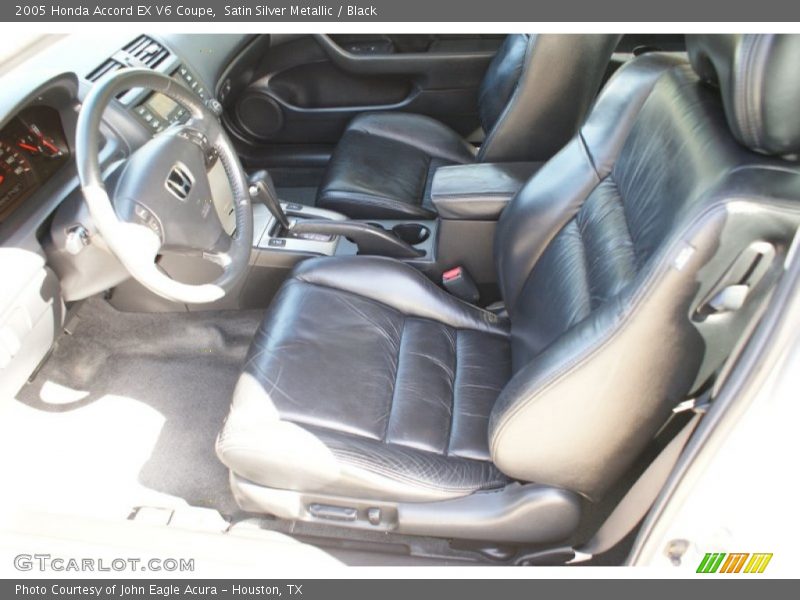 Satin Silver Metallic / Black 2005 Honda Accord EX V6 Coupe