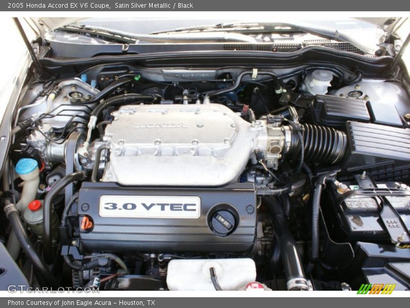 Satin Silver Metallic / Black 2005 Honda Accord EX V6 Coupe