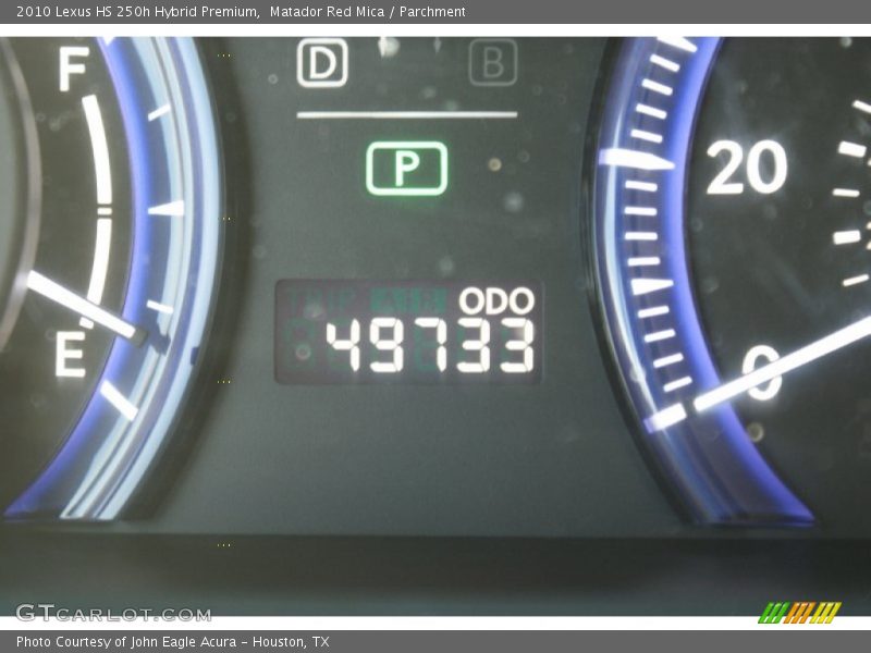 Matador Red Mica / Parchment 2010 Lexus HS 250h Hybrid Premium