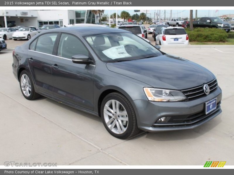 Platinum Gray Metallic / Titan Black 2015 Volkswagen Jetta TDI SEL Sedan