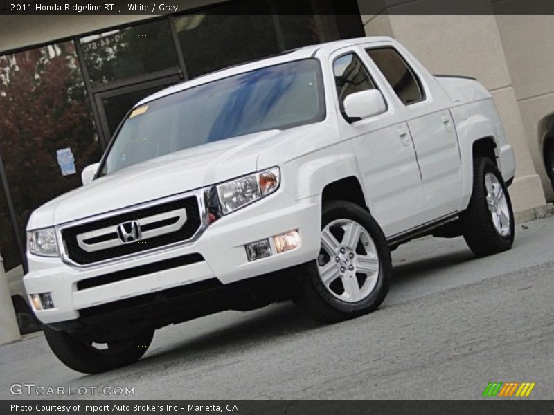 White / Gray 2011 Honda Ridgeline RTL