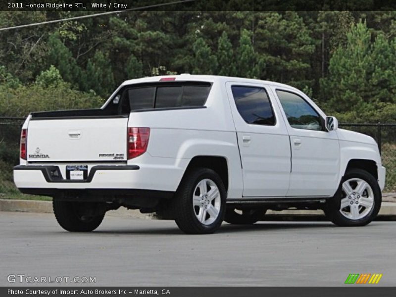 White / Gray 2011 Honda Ridgeline RTL