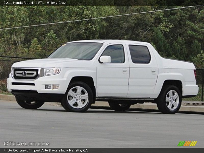 White / Gray 2011 Honda Ridgeline RTL