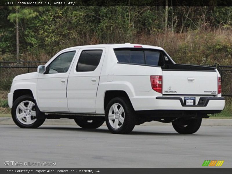 White / Gray 2011 Honda Ridgeline RTL