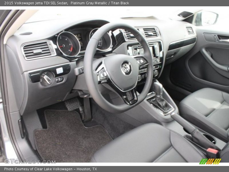 Titan Black Interior - 2015 Jetta TDI SEL Sedan 