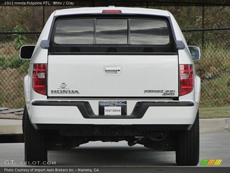 White / Gray 2011 Honda Ridgeline RTL