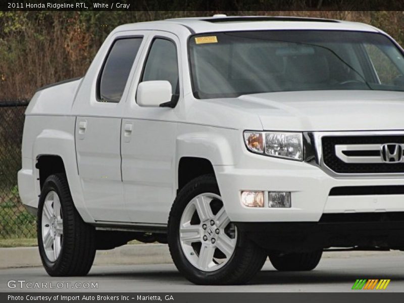 White / Gray 2011 Honda Ridgeline RTL
