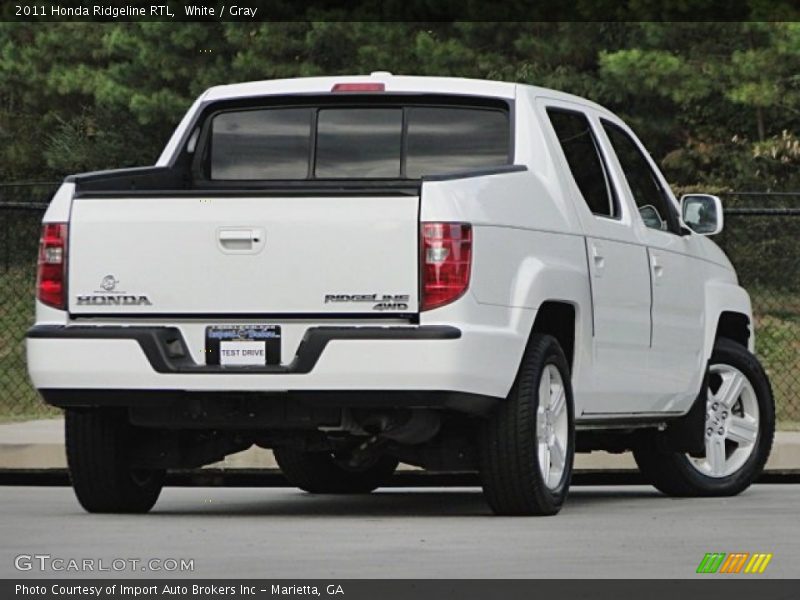 White / Gray 2011 Honda Ridgeline RTL
