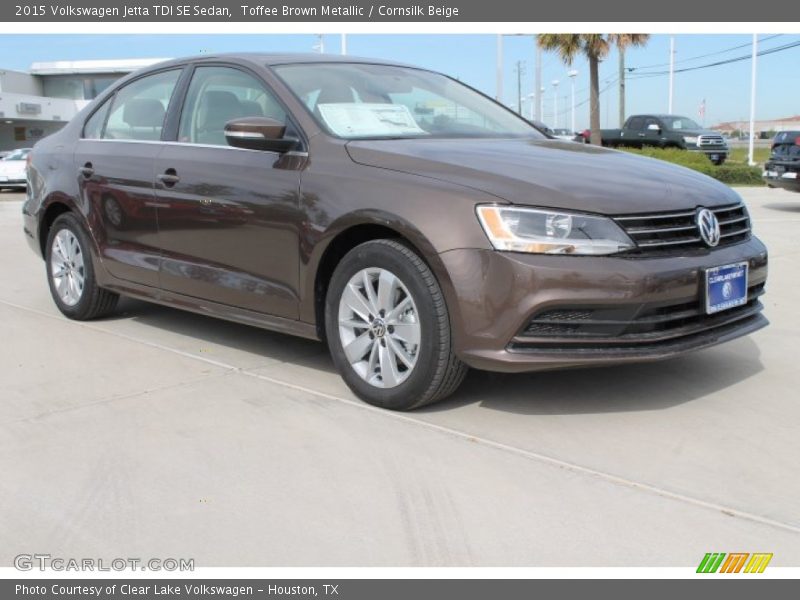 Toffee Brown Metallic / Cornsilk Beige 2015 Volkswagen Jetta TDI SE Sedan