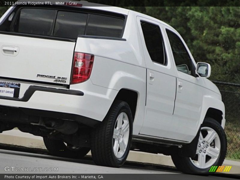 White / Gray 2011 Honda Ridgeline RTL