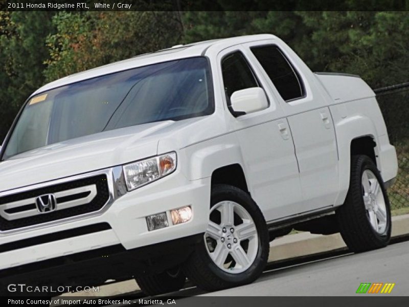 White / Gray 2011 Honda Ridgeline RTL