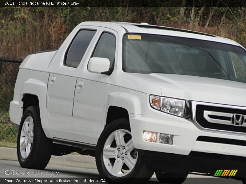 White / Gray 2011 Honda Ridgeline RTL